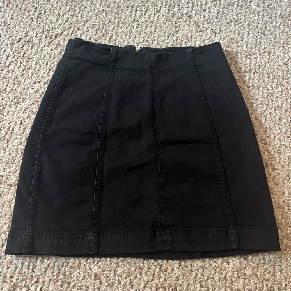 Free People Black Mini Skirt
